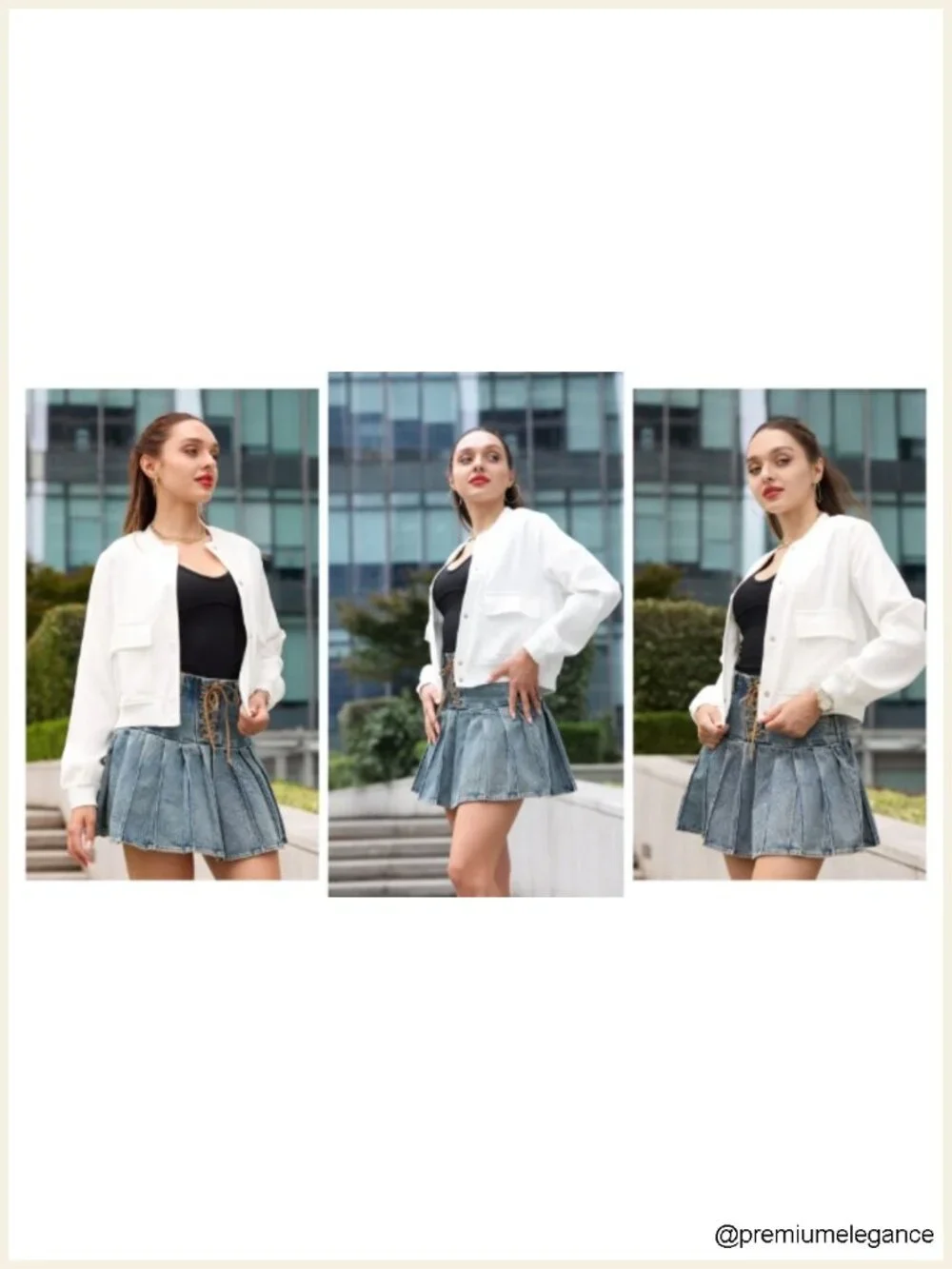 Women Bomber Jacket Button Down Varsity Casual Shacket Lightweight Fall